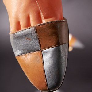 1970s Square Heeled Flats Shoes